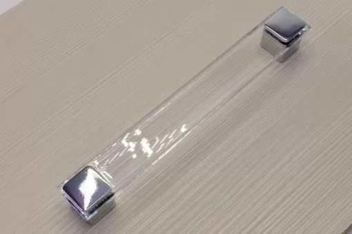 Maniglia Geo - Maniglia Mobile Design - Trasparente con inserti cromati lucidi – Image 4