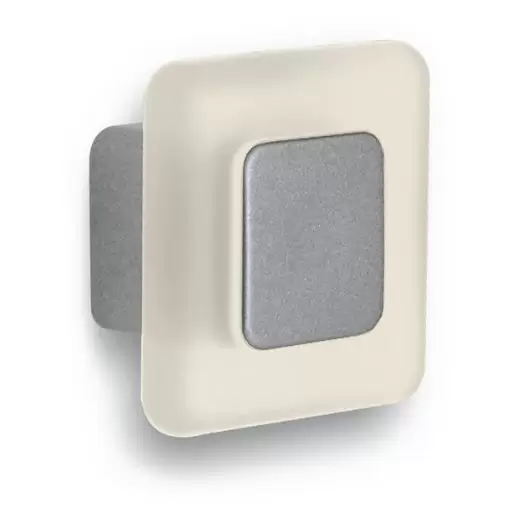 Pomolo Bimbi Squadra - Pomello Mobile Bambini - Effetto vetro satinato color opalino - immagine 2