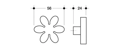 Pomello Bimbi Flower - Pomolo Mobile Bambini - Goffrato fine azzurro - Bild 3