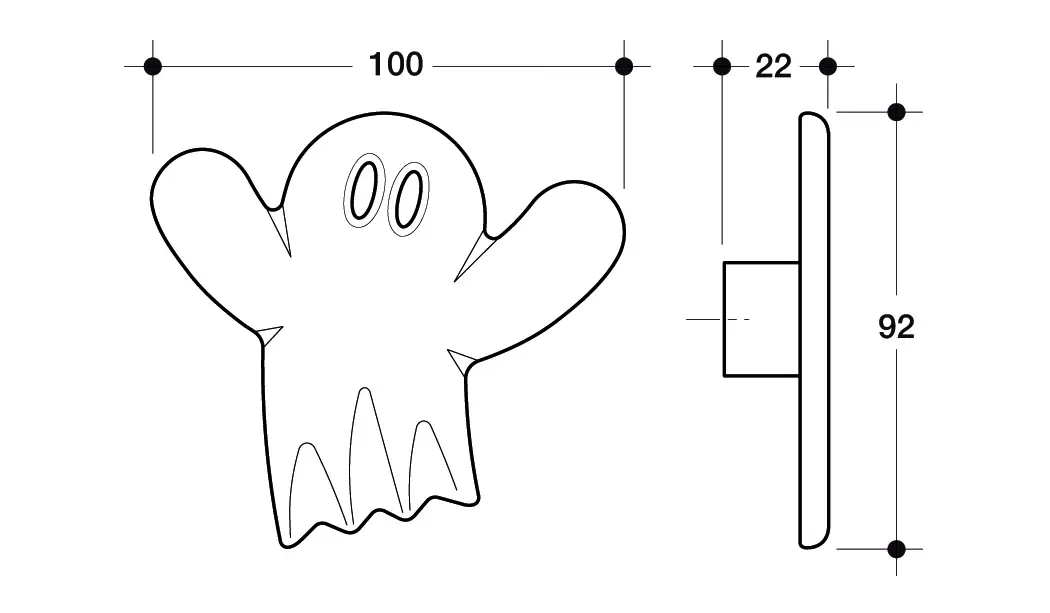 Pomolo Bimbi Ghost - Pomello Mobile Bambini - Goffrato fine azzurro - Bild 3