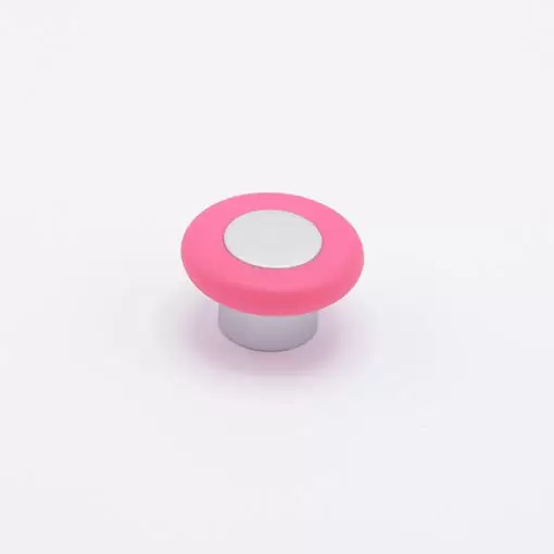 Pomello Bimbi Ciambella - Pomolo Mobile Bambini - Effetto vetro satinato fuxia - Imagen 5