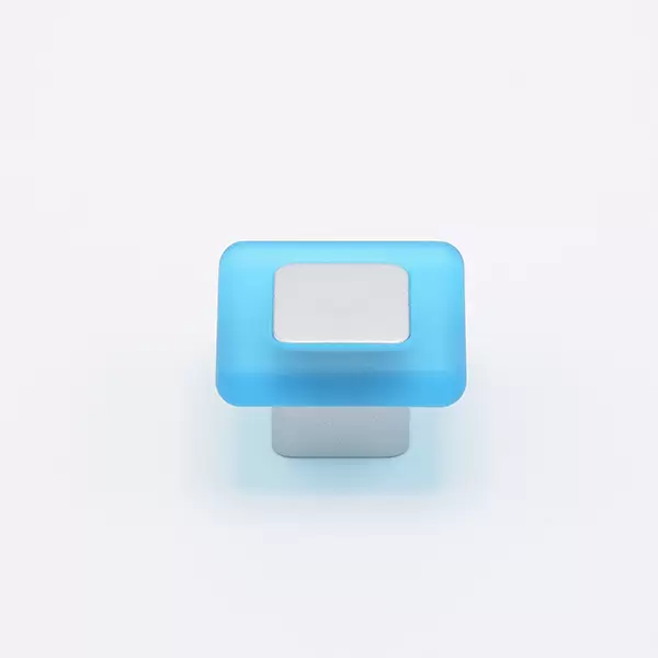Pomolo Bimbi Squadra - Pomello Mobile Bambini - Effetto vetro satinato azzurro - Image 3