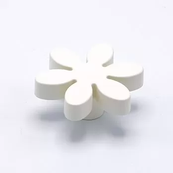 Pomello Bimbi Flower - Bouton de meuble pour enfant - Fine Embossed White