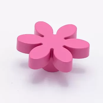 Flor Pomello Bimbi - Pomo para muebles infantiles - Fucsia fino gofrado