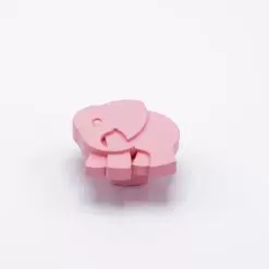 Pomolo Bimbi Elefante - Pomello Mobile Bambini - Goffrato fine rosa