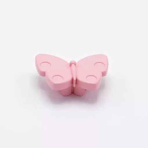 Pomolo Bimbi Farfalla - Pomello Mobile Bambini - Goffrato fine rosa