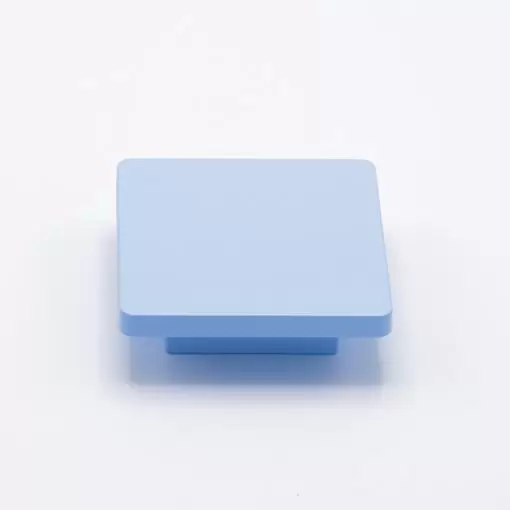 Maniglia Bambini Quadrata - Bimbi Square - Maniglia Mobile Bambini - Goffrato fine azzurro - Imagen 4