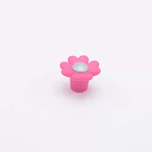 Daisy - Kindermöbelknopf - Fuchsia Satin Glas Effekt