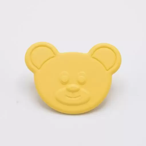Maniglia Orso Bambini Yoghi - Maniglia Mobile Bambini - Goffrato fine giallo - immagine 2