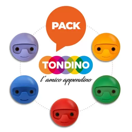 Pack 5 cintres pour chambre d'enfant Tondino Multicolore