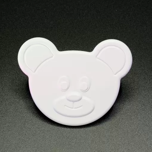 Maniglia Orso Bambini Yoghi - Maniglia Mobile Bambini - Goffrato fine bianco - Imagen 2