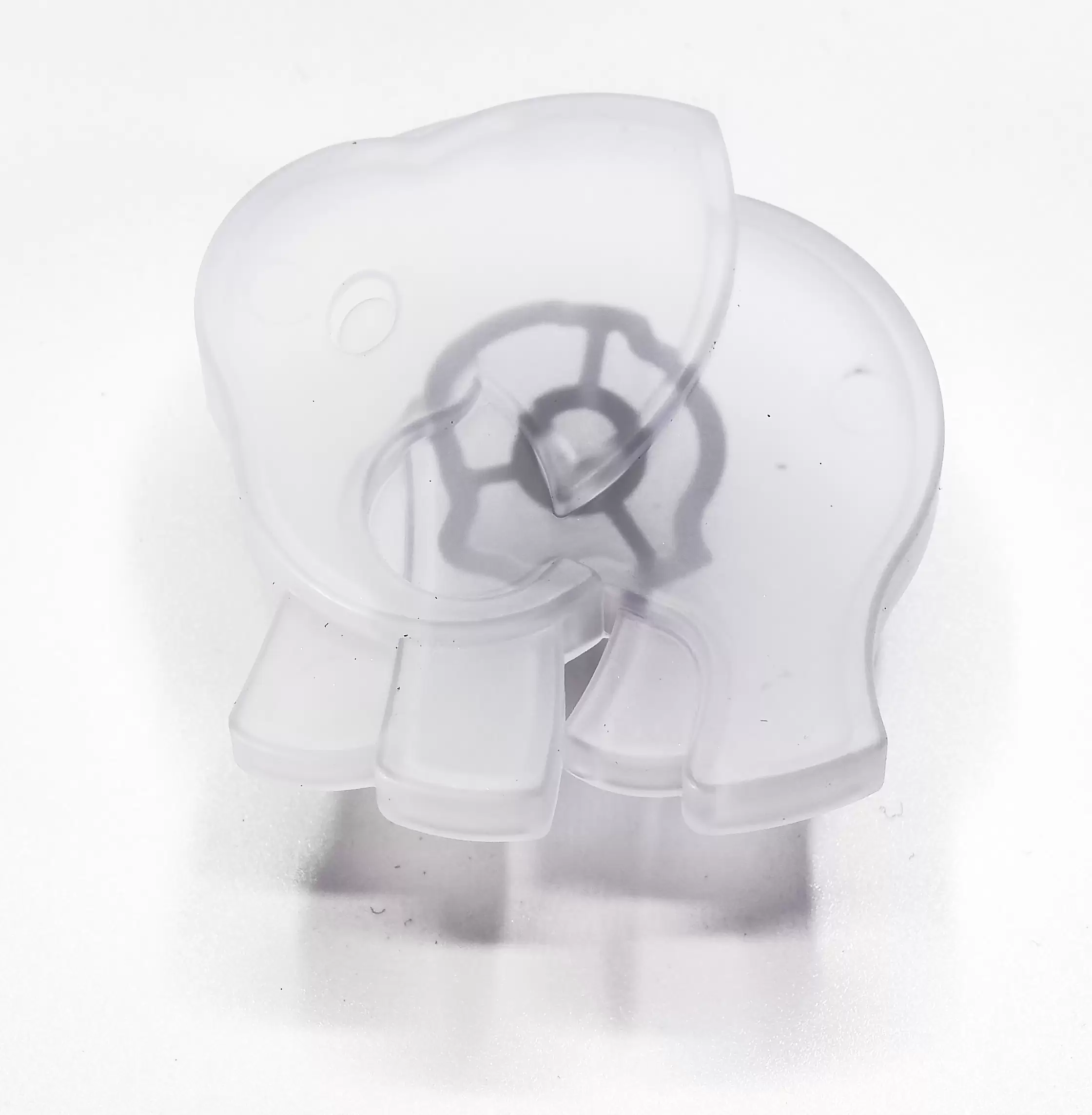 Pomolo Bimbi Elefante - Kindermöbelknopf - Satinierter Glaseffekt opalfarben