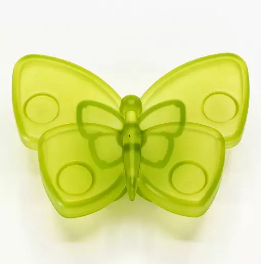 Pomolo Bimbi Farfalla - Pomello Mobile Bambini - Effetto vetro satinato verde