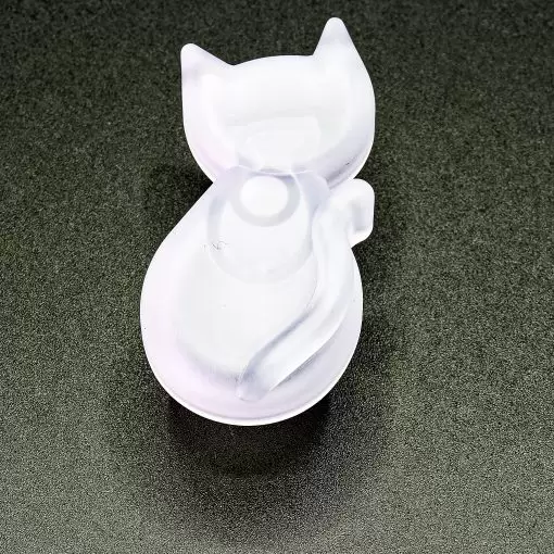 Pomolo Bimbi Gatto - Pomello Mobile Bambini - Effetto vetro satinato color opalino – Image 2