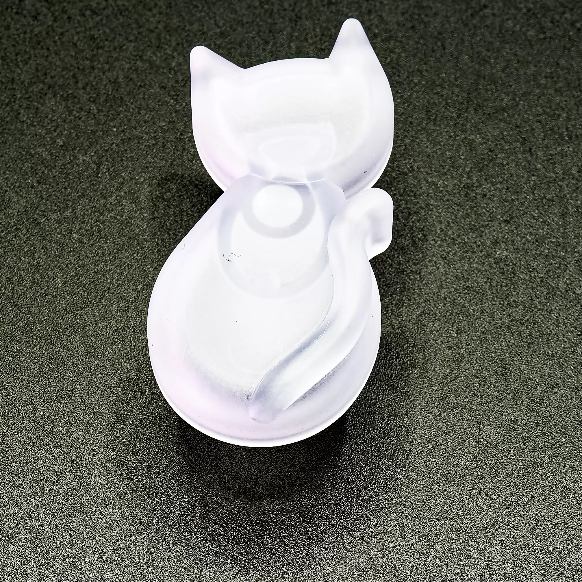 Pomolo Bimbi Gatto - Pomello Mobile Bambini - Effetto vetro satinato color opalino - immagine 2