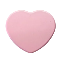 Children's Room Handle Heart - Embossed fine pink