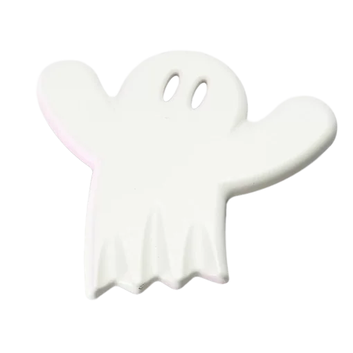 Ghost - Pomo para muebles infantiles - Blanco gofrado fino