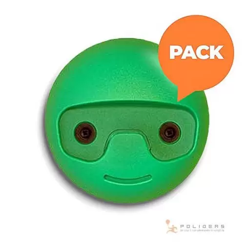 percha infantil polideas pack verde