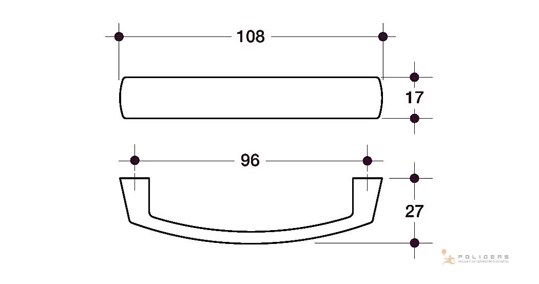disegno maniglia mobile d tecnico
