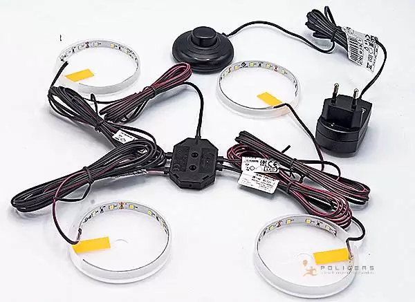 mobile lighting kit led a with switch